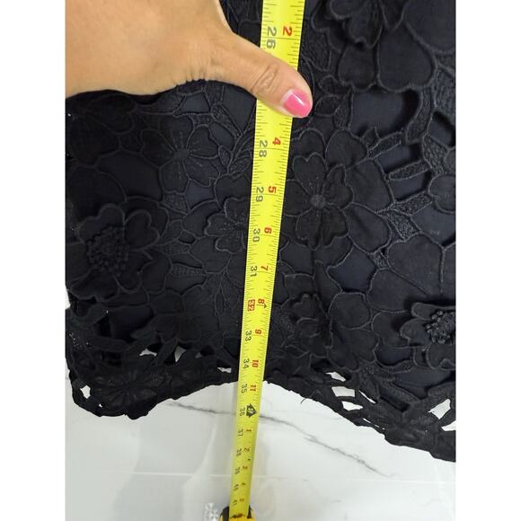 Boston proper 3D Lace Floral Puff Sleeve Dress Sz 0 Classic Party Wedding Guest - Picture 6 of 11